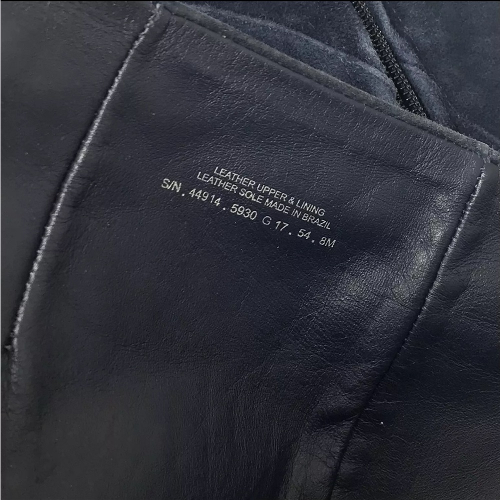 Tory Burch Addison Blue Suede Tall Boots Womens size 8M Royal Navy #44914 Zip Up - Picture 5 of 14